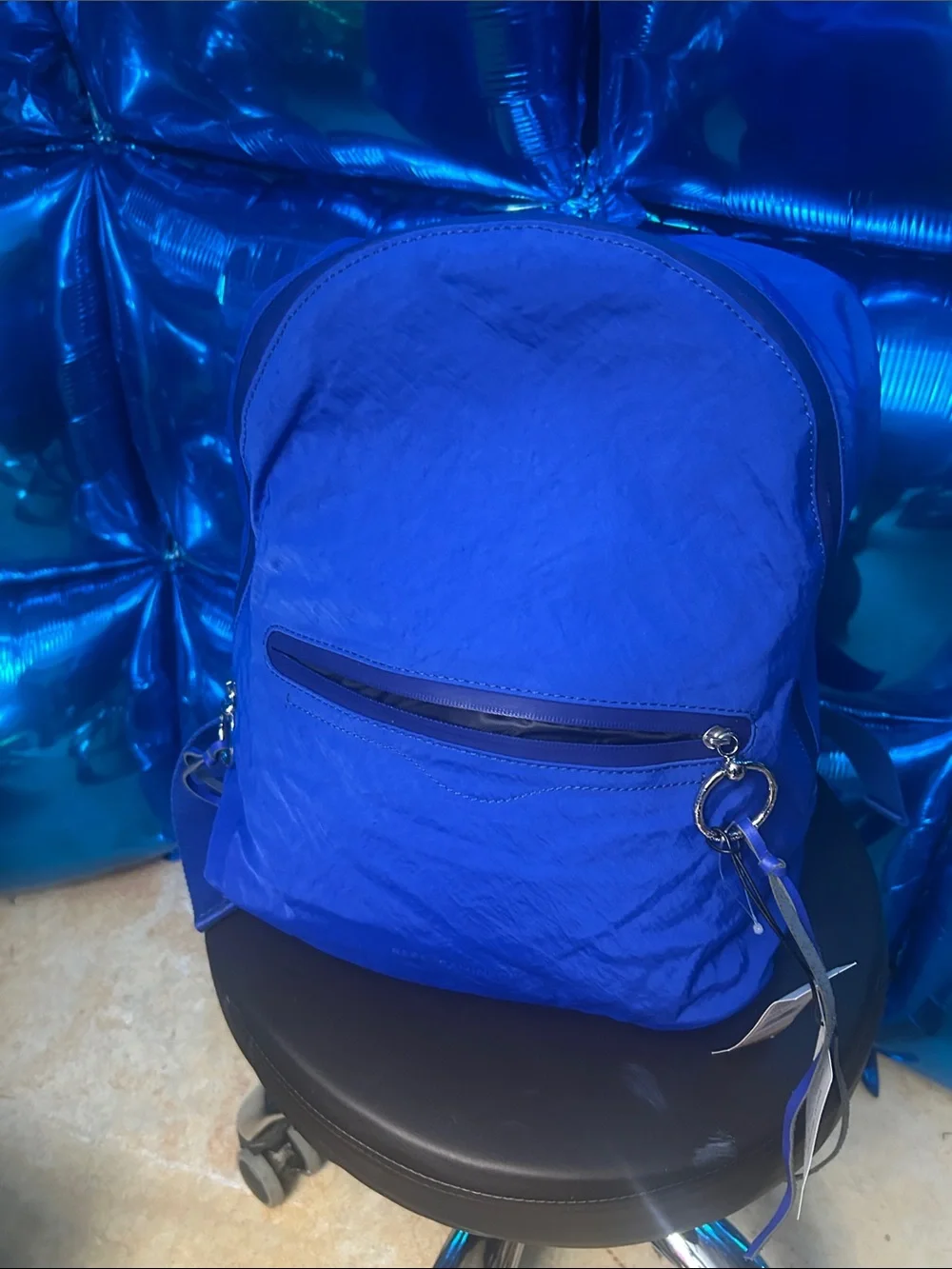 Rebecca Minkoff cobalt blue shoulder bag with ring detail